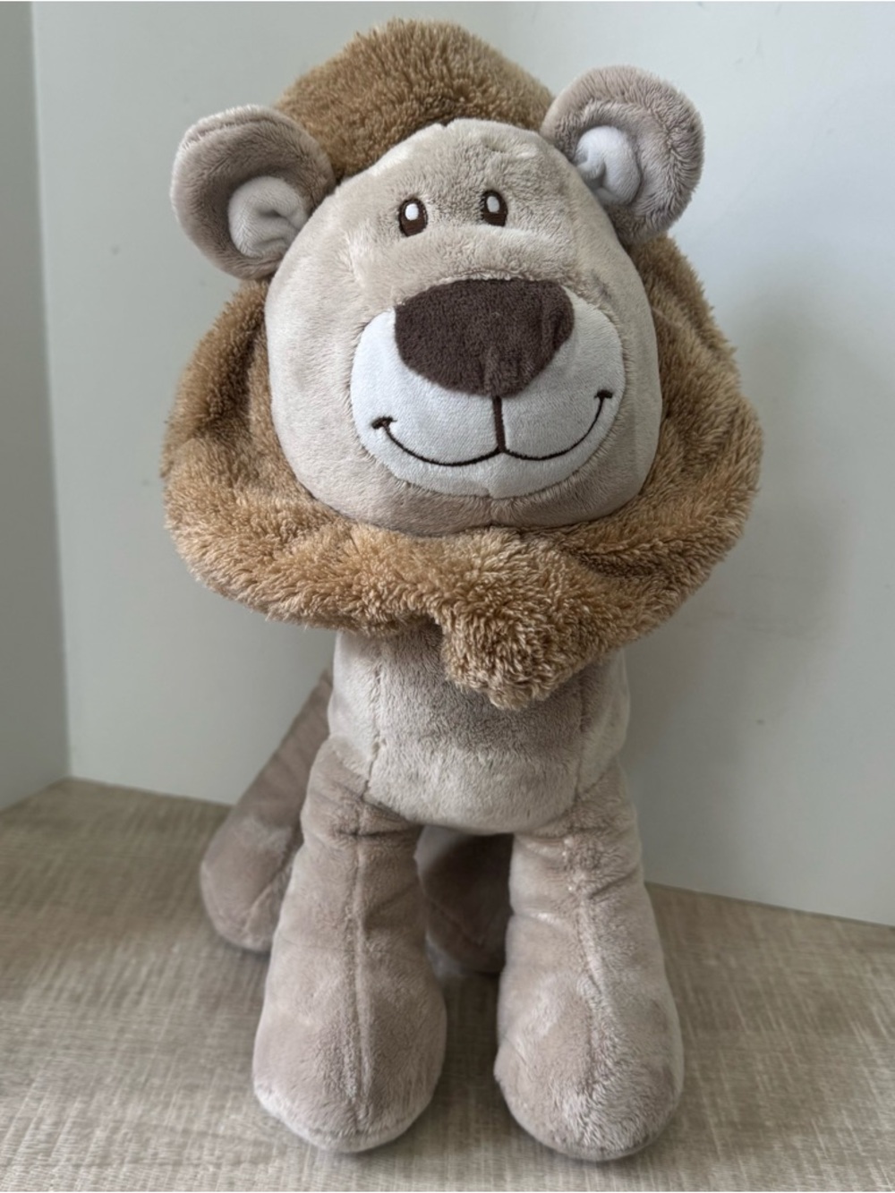 Cuddly Lion Plush Toy - Light Beige and Brown